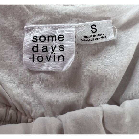 Some Days Lovin Women's Blush Pink Romper Adjustable Spaghetti Straps Size S - Picture 3 of 10